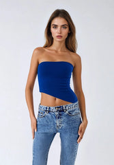 Asymmetrical-Hem Cropped Tube Top | Forever 21 Women