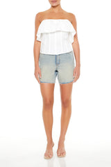 Poplin Flounce Tube Top | Forever 21 Women