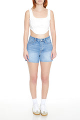 Corset Curved-Hem Crop Top | Forever 21 Women