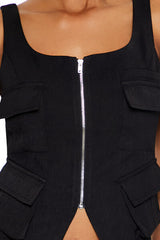 Cargo Split-Hem Crop Top | Forever 21 Women