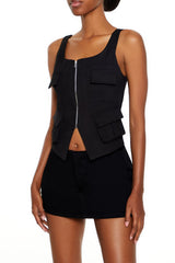 Cargo Split-Hem Crop Top | Forever 21 Women