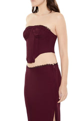 Lace-Trim Bustier Tube Crop Top | Forever 21 Women