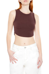 Cropped Dolphin-Hem Tank Top | Forever 21 Women