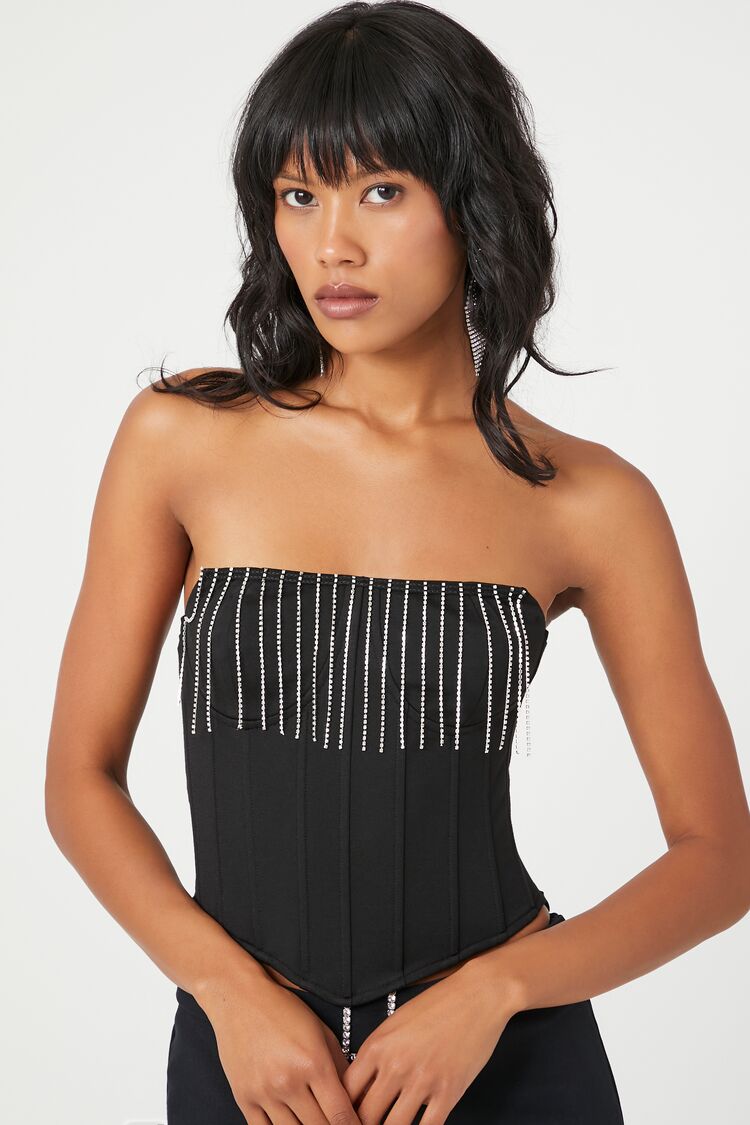 Rhinestone Fringe Tube Top | Forever 21 Women