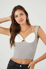 Sweater-Knit Combo Tank Top | Forever 21 Women