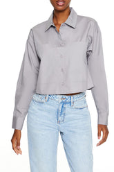 Cotton Long-Sleeve Shirt | Forever 21 Women