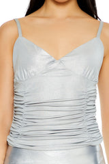 Metallic Ruched Cami | Forever 21 Women