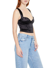 Metallic Sweetheart Crop Top | Forever 21 Women