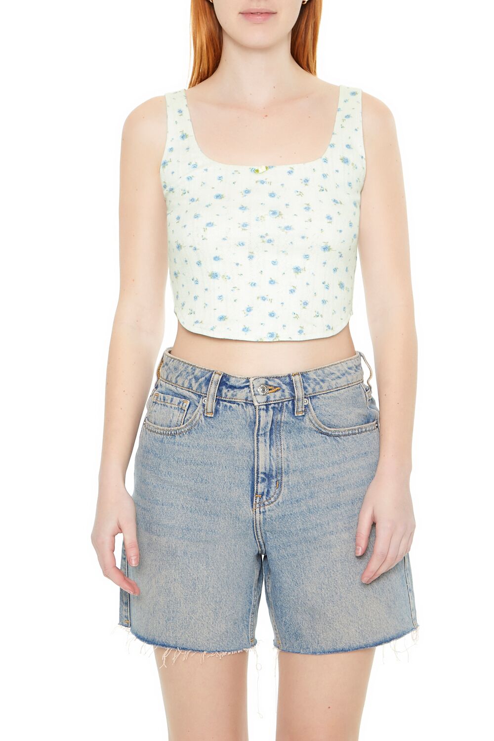 Cropped Floral Print Tank Top | Forever 21 Women
