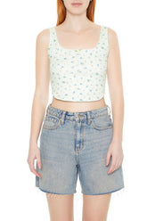 Cropped Floral Print Tank Top | Forever 21 Women