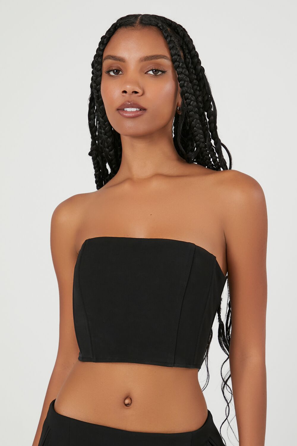 Cropped Lace-Up Tube Top | Forever 21 Women
