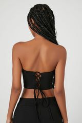 Cropped Lace-Up Tube Top | Forever 21 Women