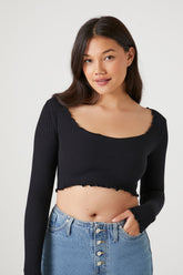 Seamless Lettuce-Edge Crop Top | Forever 21 Women