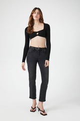 Sweater-Knit Keyhole Crop Top | Forever 21 Women