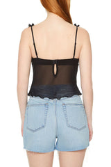Mesh Ruffle Bustier Cami | Forever 21 Women