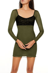 Lace & Mesh Combo Mini Dress | Forever 21 Women