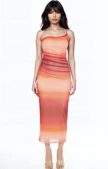 Gradient One-Shoulder Midi Dress | Forever 21 Women