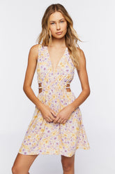 Floral Print Cutout Mini Dress | Forever 21 Women