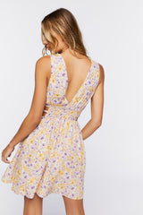 Floral Print Cutout Mini Dress | Forever 21 Women