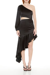 Asymmetrical One-Shoulder Midi Dress | Forever 21 Women