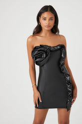 Faux Leather Rosette Tube Dress | Forever 21 Women