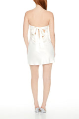 Strapless Satin Mini Dress | Forever 21 Women
