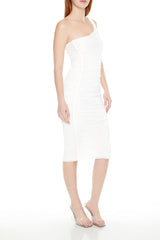 Mesh One-Shoulder Midi Dress | Forever 21 Women