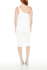 Mesh One-Shoulder Midi Dress | Forever 21 Women