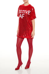 Sequin Festive AF T-Shirt Dress | Forever 21 Women
