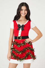Tinsel Garland Santa Mini Dress | Forever 21 Women