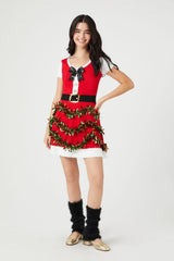 Tinsel Garland Santa Mini Dress | Forever 21 Women