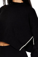 Faux Pearl-Trim Cropped Sweater | Forever 21 Women