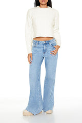 Cropped Cable Knit Sweater | Forever 21 Women