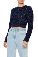 Glitter Knit Rhinestone Sweater | Forever 21 Women