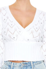 Rhinestone Cropped Sweater | Forever 21 Women