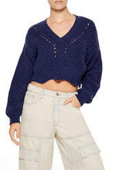 Open-Knit Cropped Sweater | Forever 21 Women