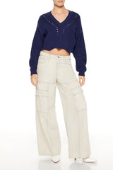 Open-Knit Cropped Sweater | Forever 21 Women