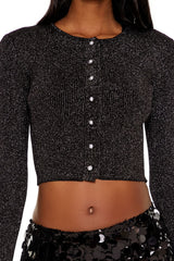 Faux Pearl Glitter Cardigan Sweater | Forever 21 Women