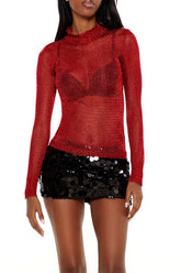 Sheer Glitter Turtleneck Sweater | Forever 21 Women
