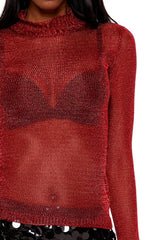 Sheer Glitter Turtleneck Sweater | Forever 21 Women