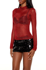 Sheer Glitter Turtleneck Sweater | Forever 21 Women