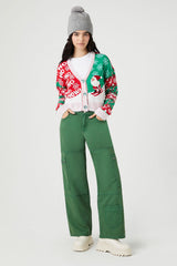 Skiing Santa Cardigan Sweater | Forever 21 Women