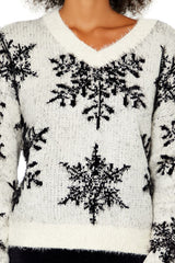Fuzzy Knit Snowflake Sweater | Forever 21 Women