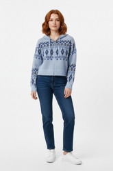 Fair Isle Zip-Up Hoodie Sweater | Forever 21 Women