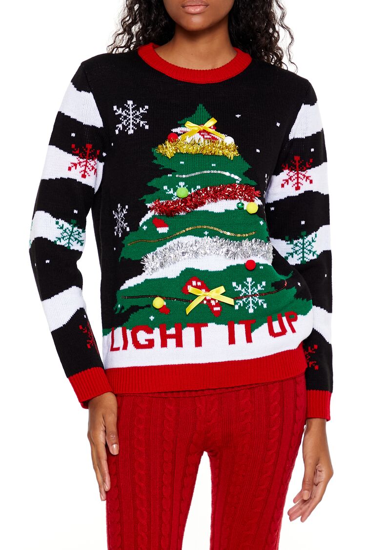 Light It Up Christmas Tree Sweater | Forever 21 Women