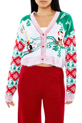 Snowboarding Santa Cardigan Sweater | Forever 21 Women
