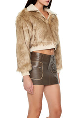 Cropped Faux Fur Bomber Jacket | Forever 21 Women