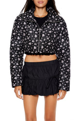 Floral Print Puffer Jacket | Forever 21 Women