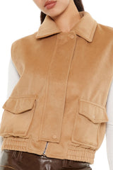Brushed Zip-Up Vest | Forever 21 Women
