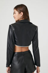 Cropped Faux Leather Jacket | Forever 21 Women